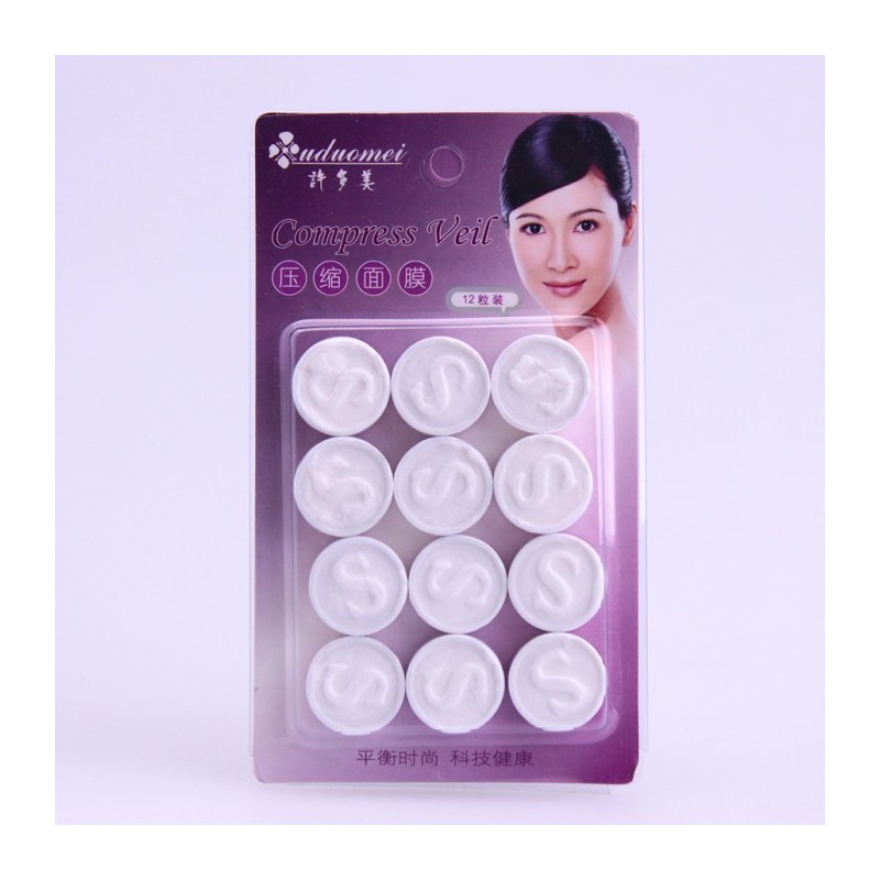 Masques compressés 12 pièces