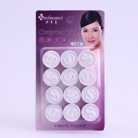 Masques compressés 12 pièces