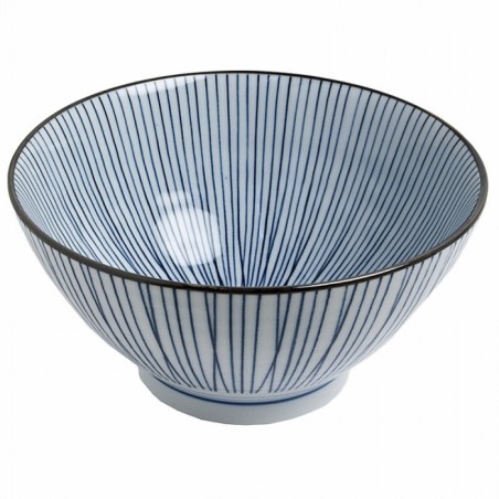 BOL BLEU RAYURES 18CM