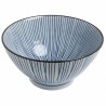 BOL BLEU RAYURES 18CM