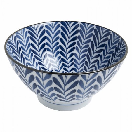 BOL BLEU FEUILLES 18CM