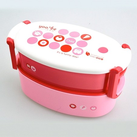 Bento 3 compartiments rose