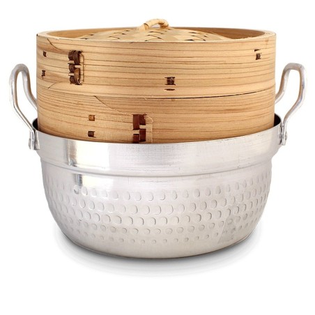 Panier vapeur en bambou avec fait tout 18cm