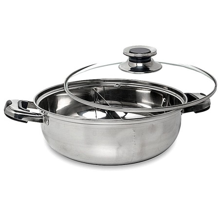 Bol pour fondue Chinoise à 2 compartiments 26cm