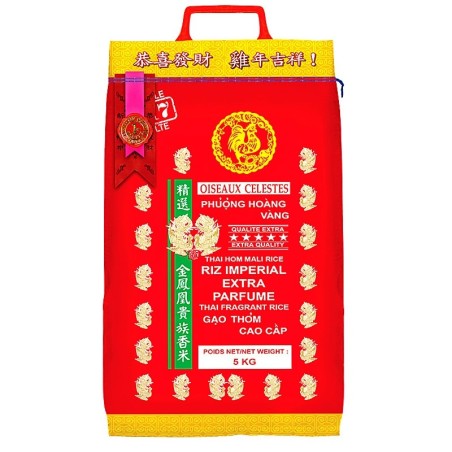 Riz Thaïlandais jasmin extra parfumé Oiseaux Celeste 5kg