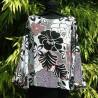 Tunique large motifs fleurs style hawaii 