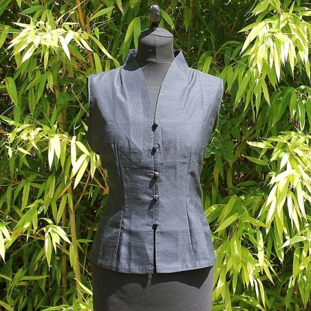 Chemisier sans manches noir