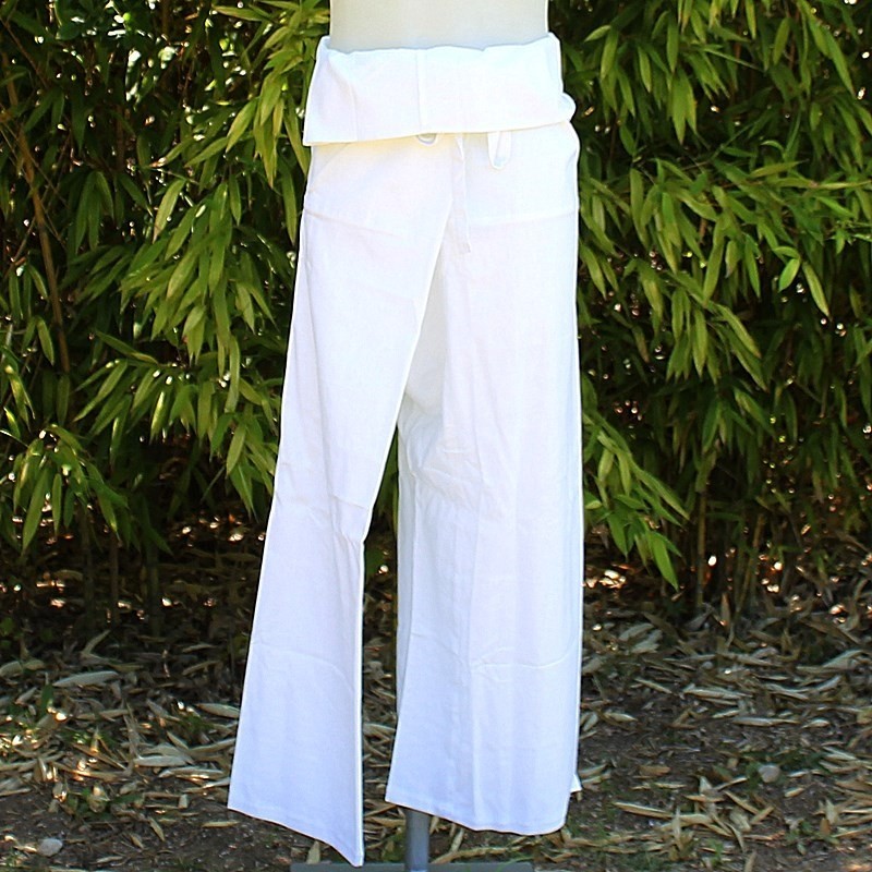 Pantalon Thaïlandais blanc - Taille Unique
