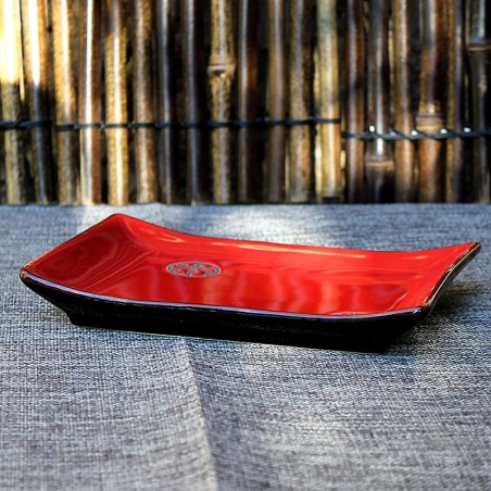 Assiette rouge - 17*12cm