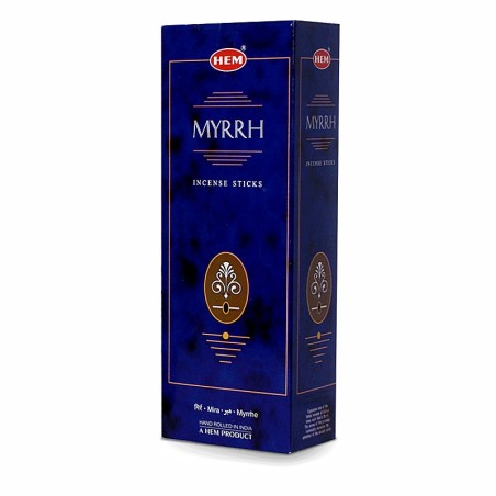Encens Charbon de bois - Hem Myrrh SQ 8 bâtons