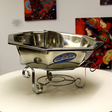 Plat inox double compartiment-39cm