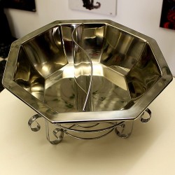 Plat inox double compartiment-39cm