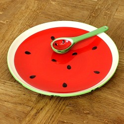 Ensemble Assiette/cuillère pastèque