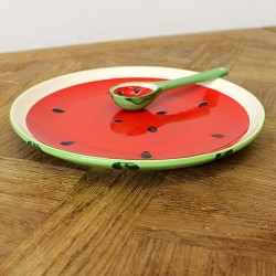 Ensemble Assiette/cuillère pastèque