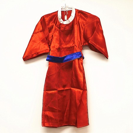 Robe rouge effet satin -8ans