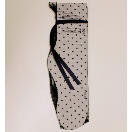 Bas chaussette a pois-taille unique