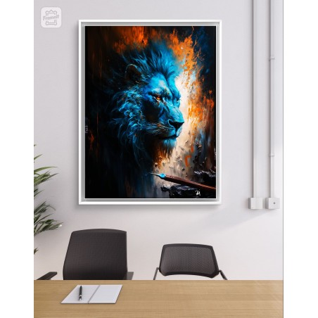 Impression sur Aluminium ( Knife Pattern Kate Moss) 70x70 cm