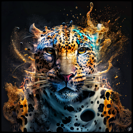 Impression sur Aluminium ( Knife Pattern Kate Moss) 70x70 cm