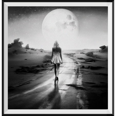 Impression sur Aluminium ( Knife Pattern Kate Moss) 70x70 cm