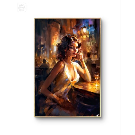 Impression sur Aluminium ( Knife Pattern Kate Moss) 70x70 cm