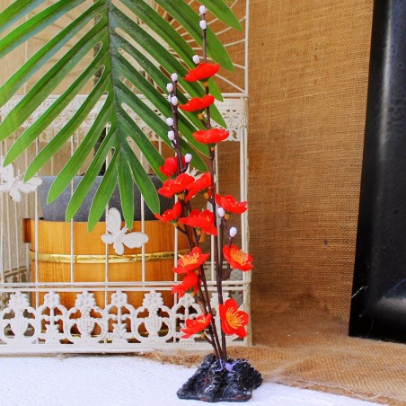 Bouquet de fleurs rouges \"centre de table\"