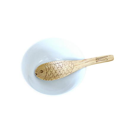 Cuillère en bois \"Carpe Koi\"