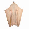 Kimono long fluide beige style hanfu élégant et léger femme