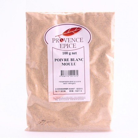Poivre blanc moulu 100g