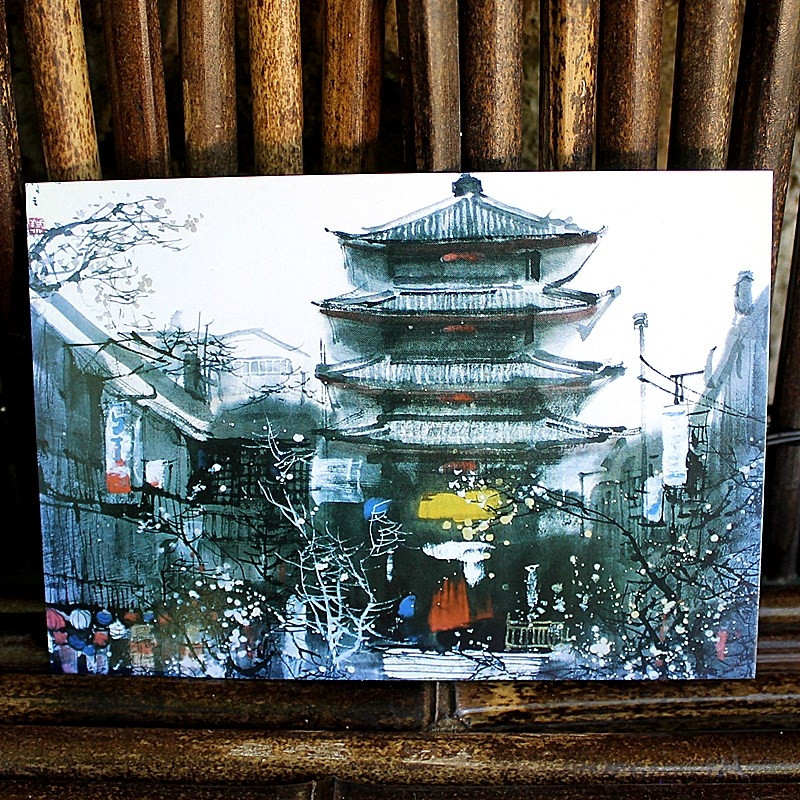 Carte postale japonaise - Temple japonais 