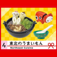 Miniatures de nourriture japonais et personnage manga