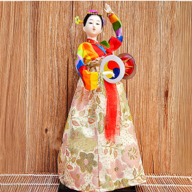 Poupée Coréenne traditionnelle folklorique-30cm