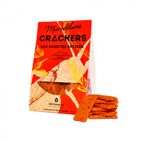 Crackers aux insectes entiers saveur Chili- Microdélices-90g