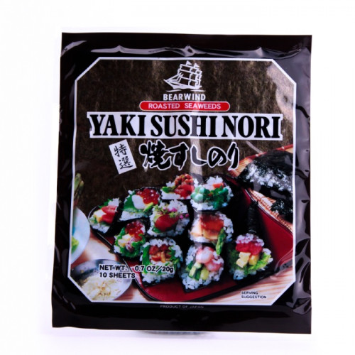 Algue nori pour sushi-Bearwind- 10 feuilles 20g