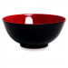Grand bol rouge et noir en mélamine 20cm diamètre